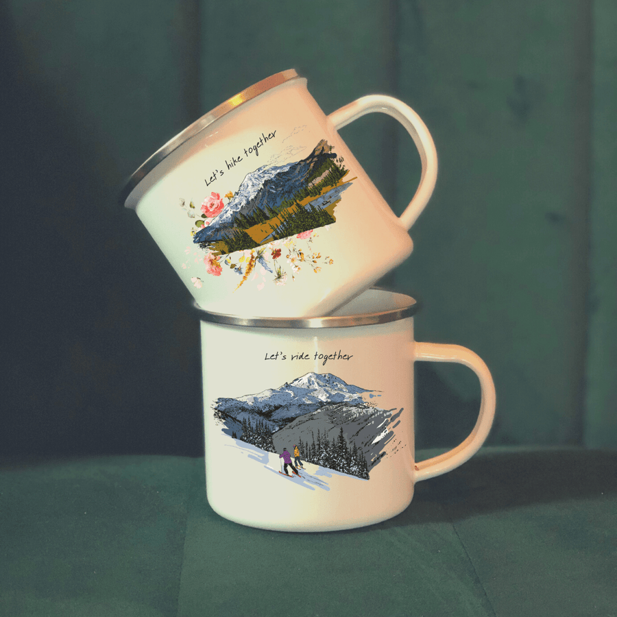 Let's Hike Coffee Mug Set Mug Couloir[ART.] 