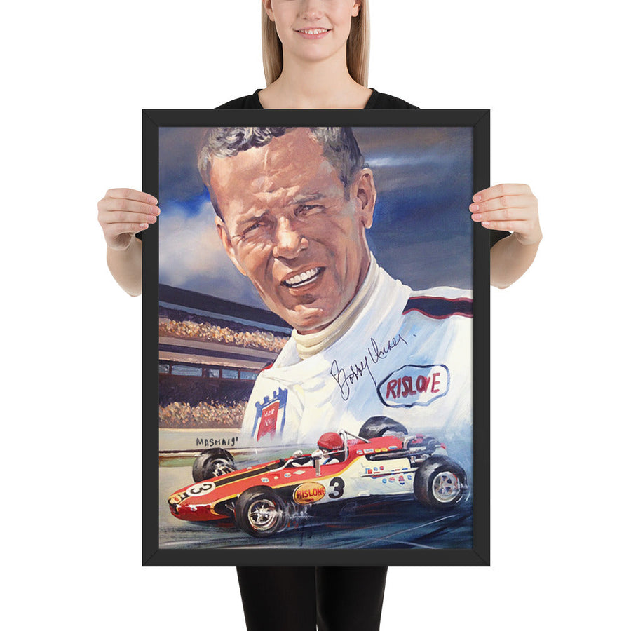 "Bobby Unser" Art Print Couloir[art] 18x24 Framed 