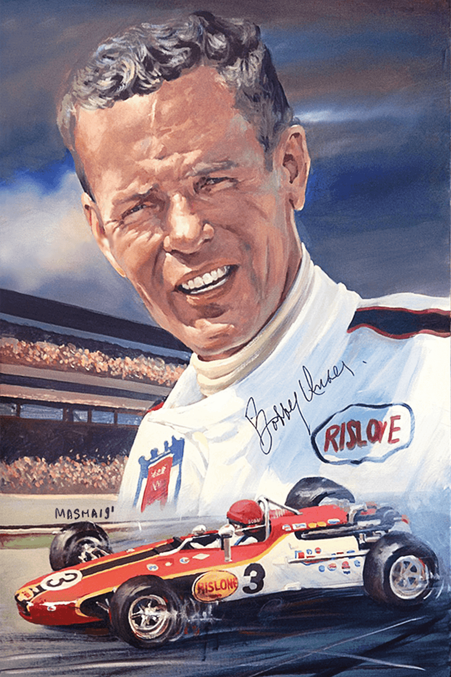 "Bobby Unser" Art Print Couloir[art] 12x18 Unframed 