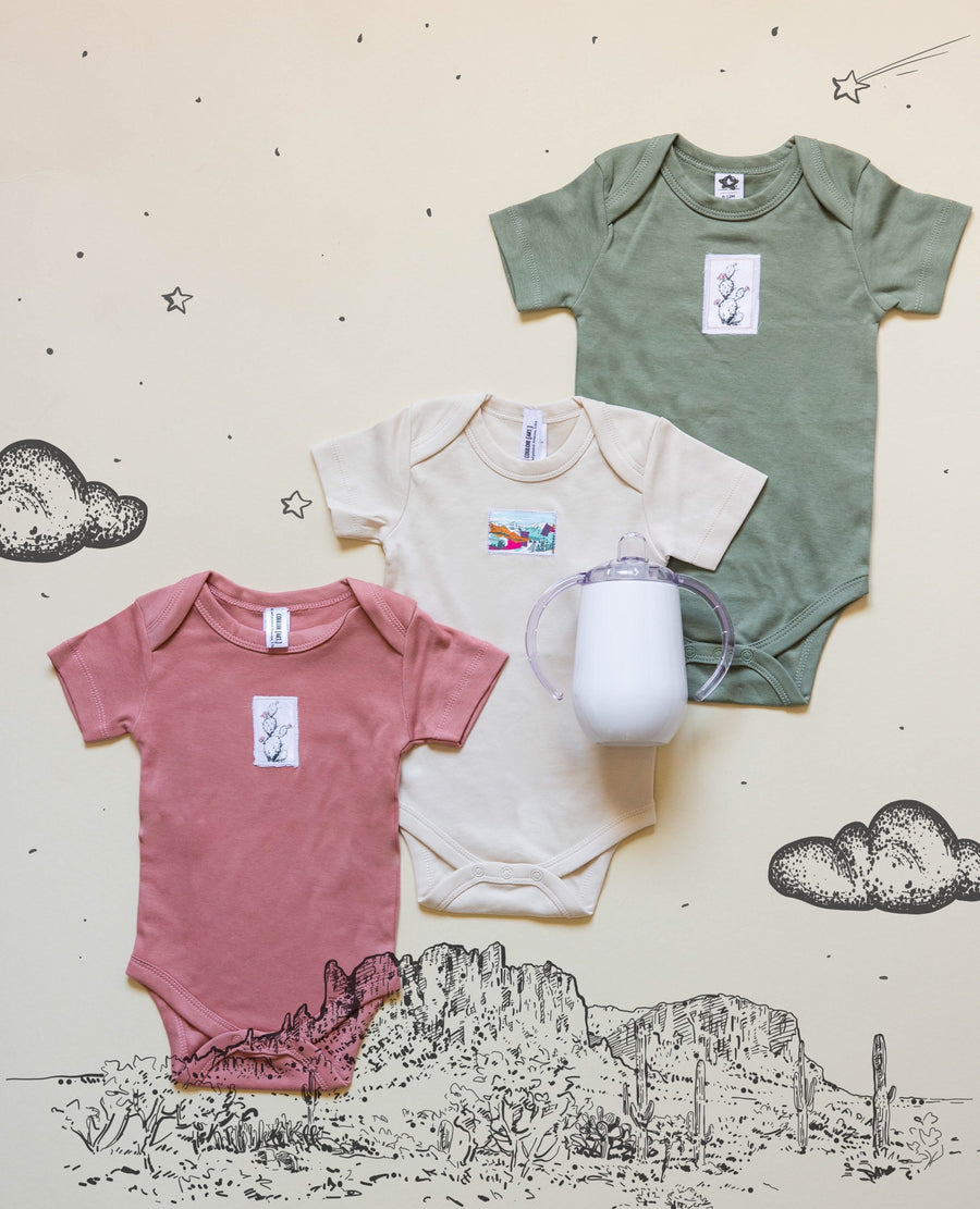 Custom Organic Baby Bodysuit baby clothes Couloir[ART.] 