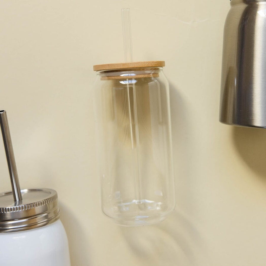 Custom Glass Jar Tumbler with Straw Tumbler Couloir[art] 