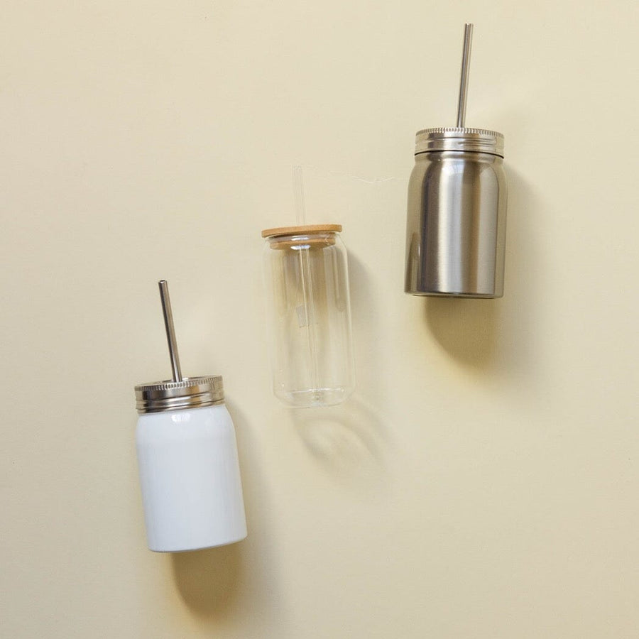 Custom Insulated Mason Jar with Straw Tumbler Couloir[art] 