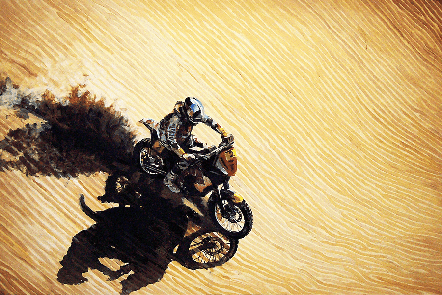 "Dakar Race" Art Print Couloir[art] 12x18 Unframed 