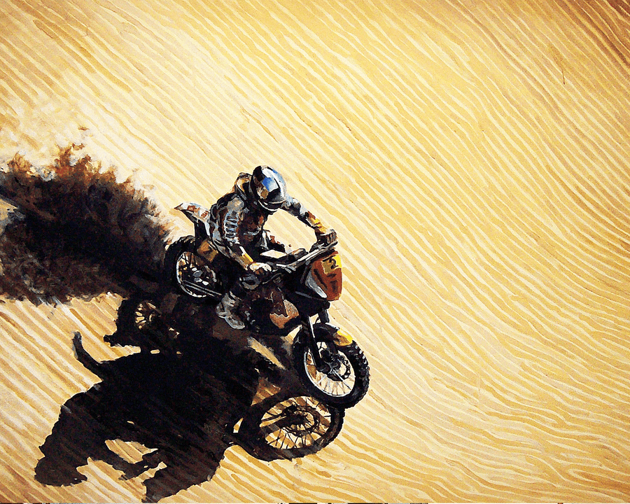 "Dakar Race" Art Print Couloir[art] 8x10 Unframed 