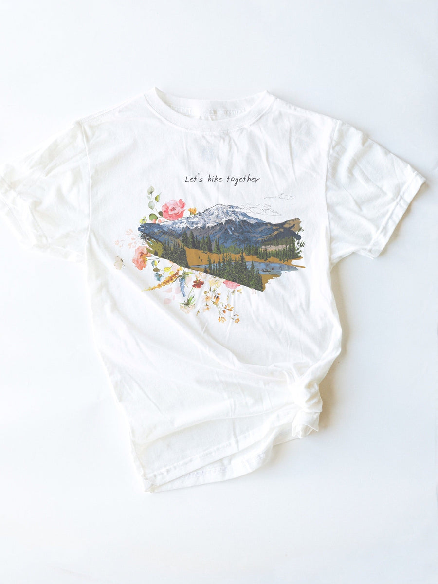 Let's Hike Organic T-Shirt tee Couloir[ART.] Small Add name at Checkout under 'notes' 