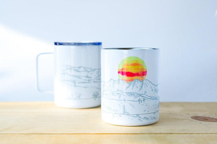 Four Peaks Sunrise Tumbler Cup Tumbler Couloir[art] 