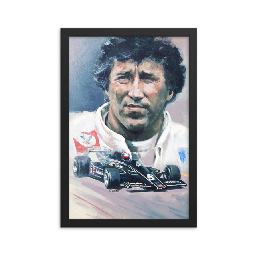 "Mario Andretti" Art Print Couloir[art] 12x18 Framed 