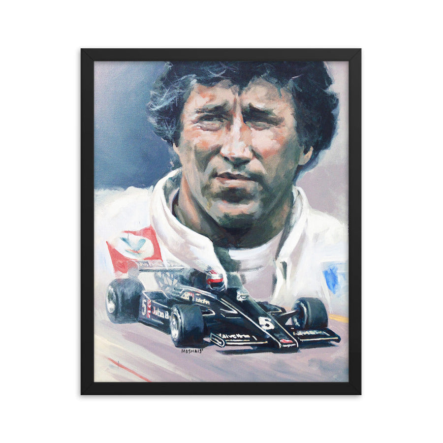 "Mario Andretti" Art Print Couloir[art] 16x20 Framed 