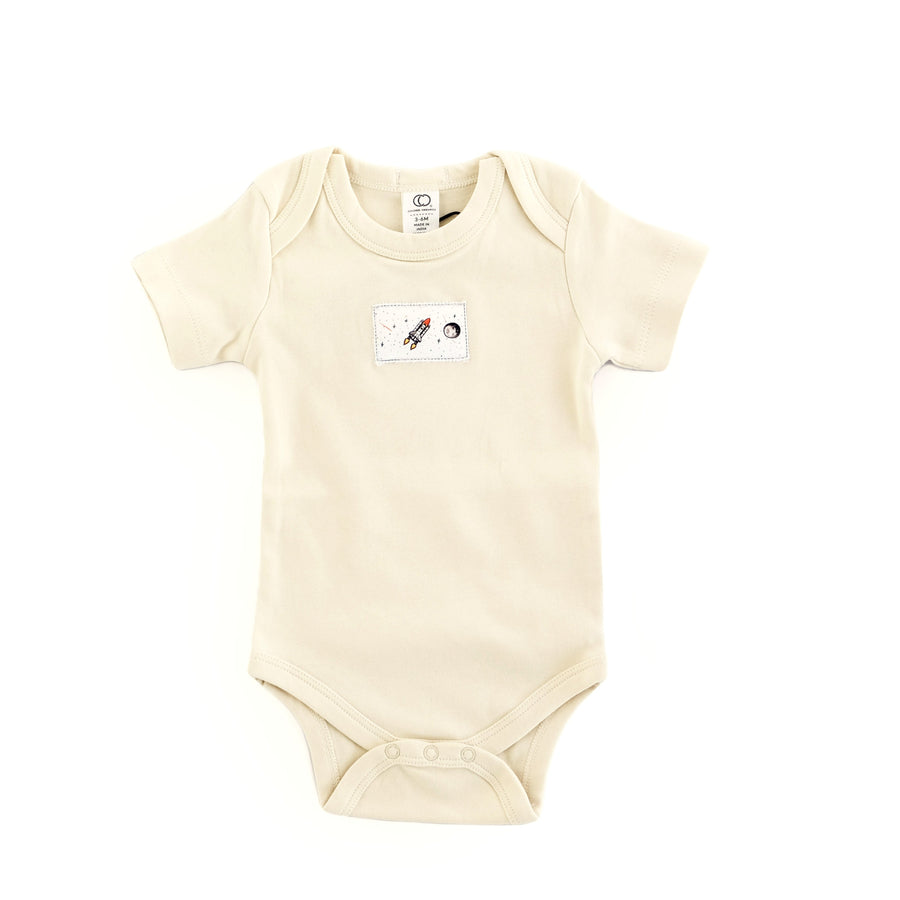 Space Shuttle Organic Baby Bodysuit baby clothes Couloir[ART.] NB Natural 