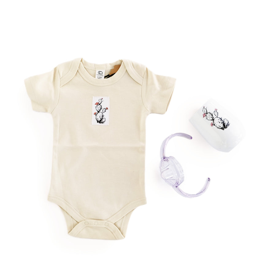 Prickly Pear Organic Baby Bodysuit & Sippy Cup Set baby clothes Couloir[ART.] 