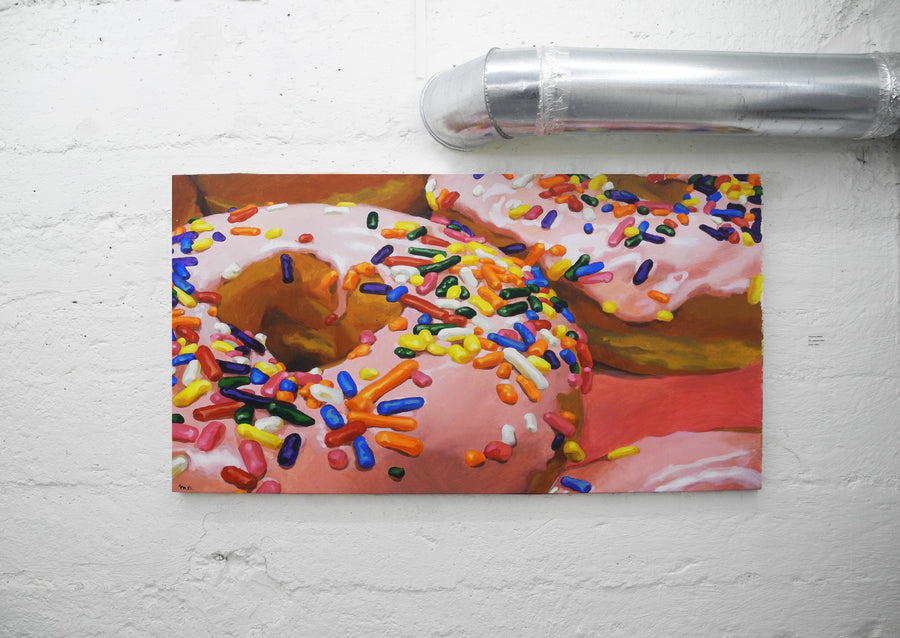 "Pink Glazing Donuts" Art Print Couloir[art] 