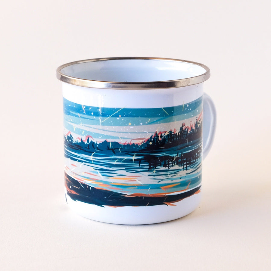 Campfire by the Lake Coffee Mug Mug Couloir[art] 