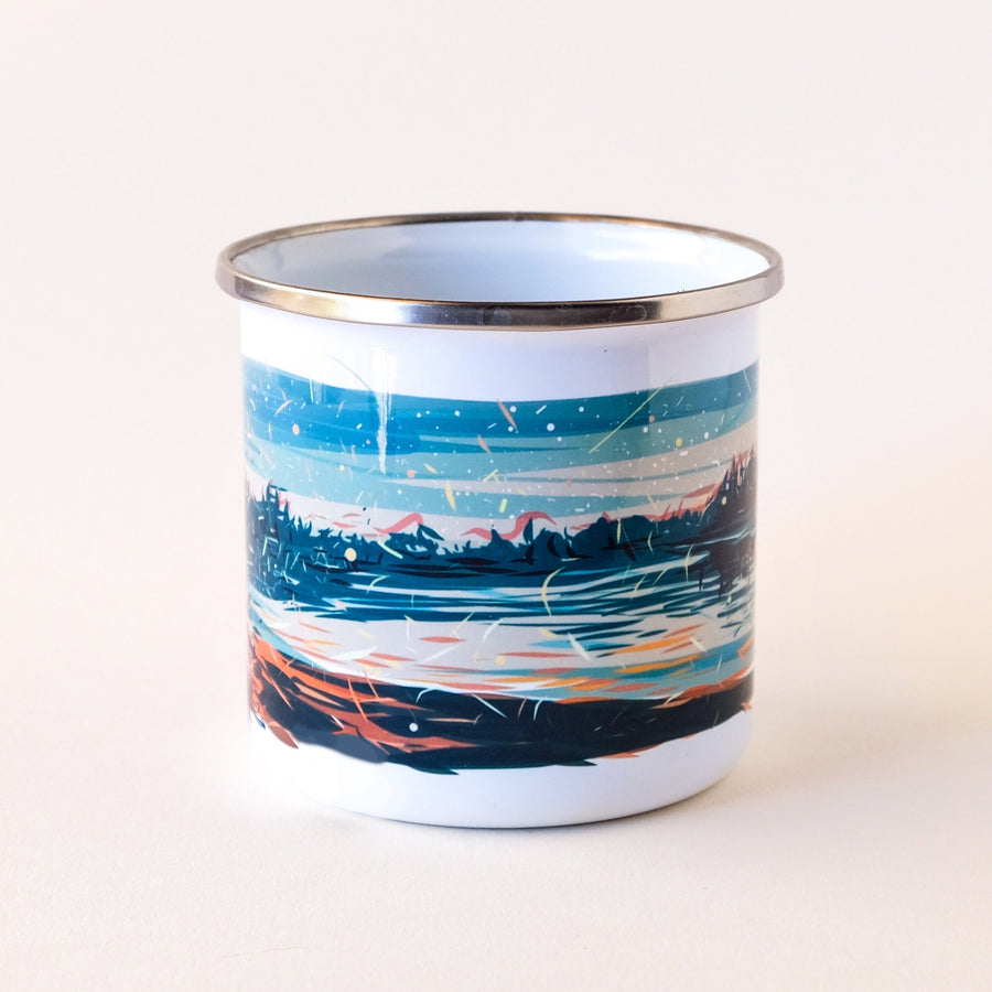 Campfire by the Lake Coffee Mug Mug Couloir[art] 