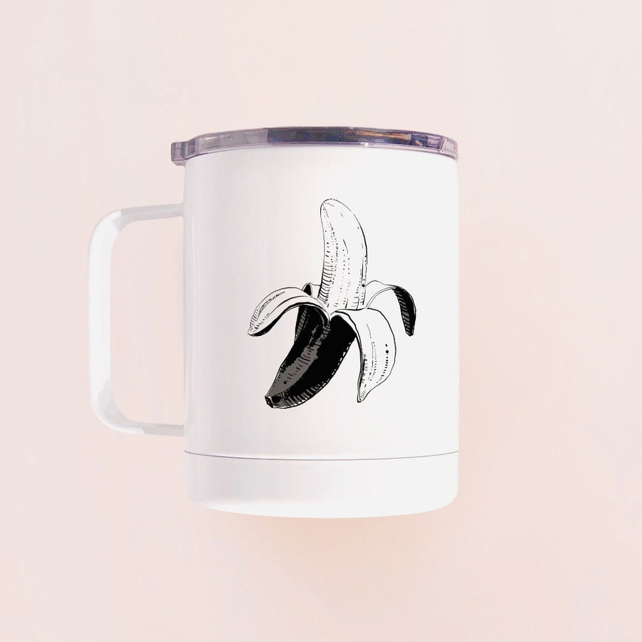 Bananas Coffee Mug Mug Couloir[art] 10 oz insulated stainless steel mug with lid 