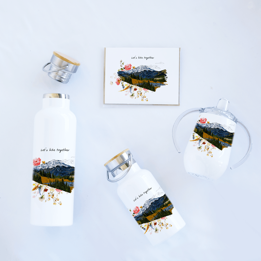 Little adventurer baby shower drinkware gift set - Mount Rainier Couloir[ART.] 