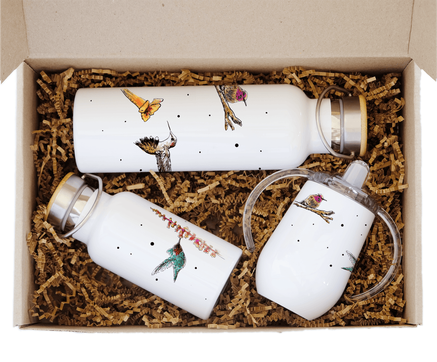 Little adventurer baby shower drinkware gift set - Hummingbirds Couloir[ART.] 