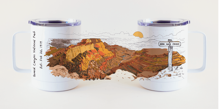 Grand Canyon National Park Tumbler Cup Tumbler Couloir[ART.] 