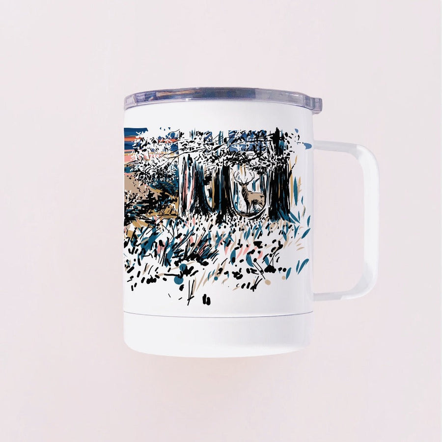 Spotted A Deer - Hiking At Dawn Tumbler Cup Tumbler Couloir[art] 