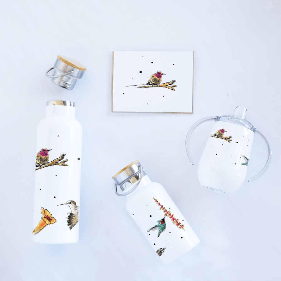 Little adventurer baby shower drinkware gift set - Hummingbirds Couloir[ART.] 
