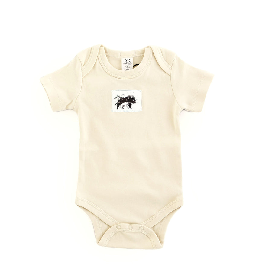 Custom Organic Baby Bodysuit baby clothes Couloir[ART.] NB Natural 