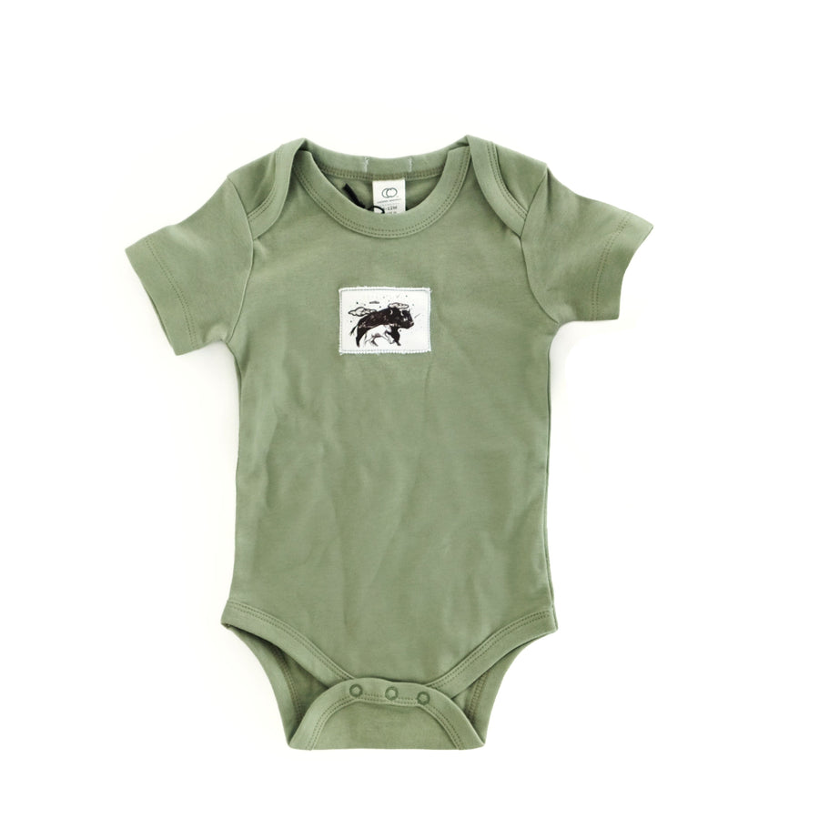 Custom Organic Baby Bodysuit baby clothes Couloir[ART.] NB Thyme 