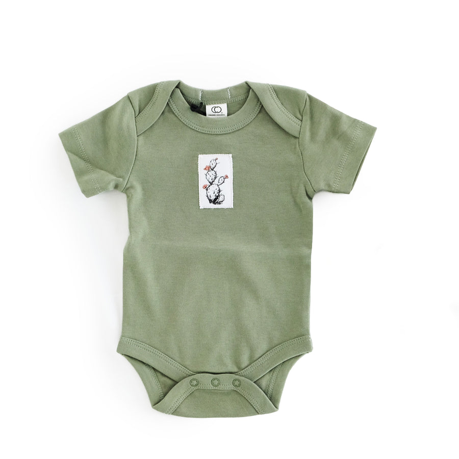 Prickly Pear Organic Baby Bodysuit baby clothes Couloir[ART.] NB Thyme 